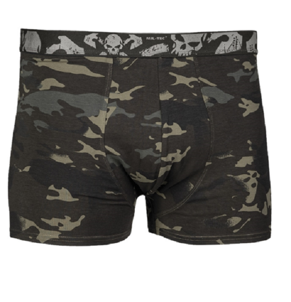 Mil-Tec boxershorts 2 pack skull dtc defence tactical camo black