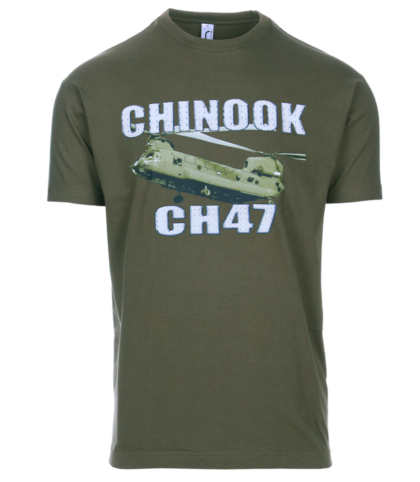 T-shirt Chinook CH-47 legergroen
