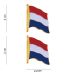 Embleem metaal Nederlandse vlag 2 stuks