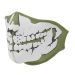 Gezichtsmasker neopreen skull 3 D groen