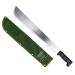 Metalen kapmes/ machete met hoes groen