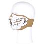 Gezichtsmasker neopreen skull 3 D khaki