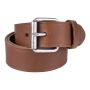 Leren riem met stalen gesp bruin