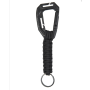 Mil-Tec karabijnhaak met paracord zwart