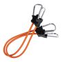 Span elastiek oranje met karabijnhaken 60 cm
