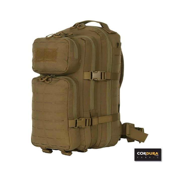 101-INC Assault rugtas cordura lasercut 28 coyote