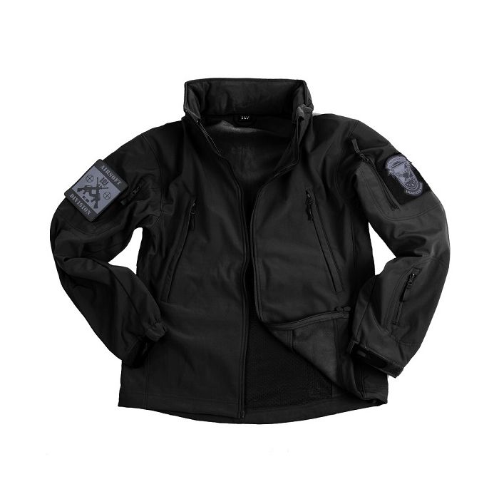 101-INC Softshell jack zwart