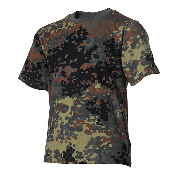 Kinder camo T shirt flectarn