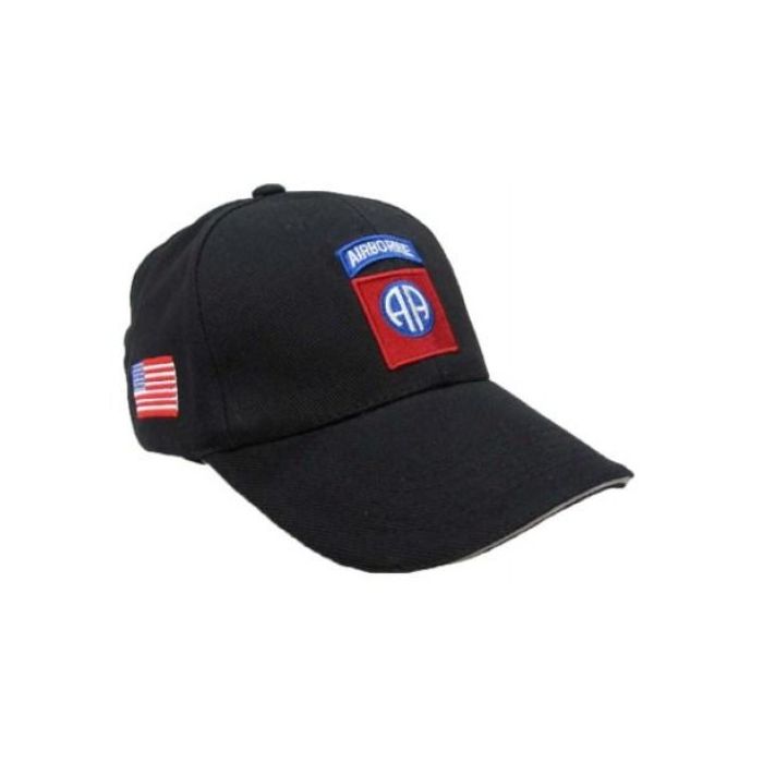 FOSTEX BASEBALL CAP 82ND AIRBORNE ZWART