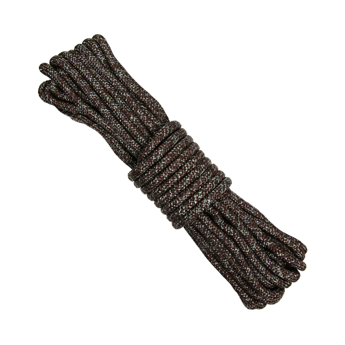 Touw 9mm bruin-grijs 15 mtr.
