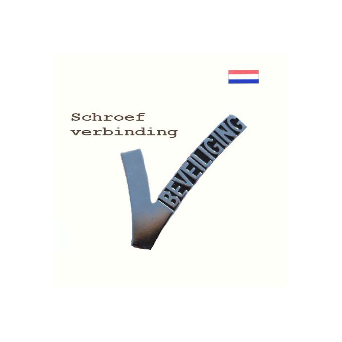 EMBLEEM METAAL BEVEILIGING SCHROEF 
