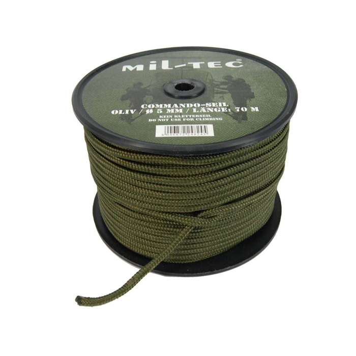 Mil-Tec commando touw 5mm 70 meter legergroen
