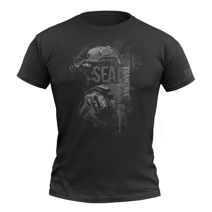 720gear T shirt team six zwart