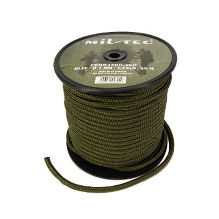 Mil-Tec commando touw 7mm 50 meter legergroen