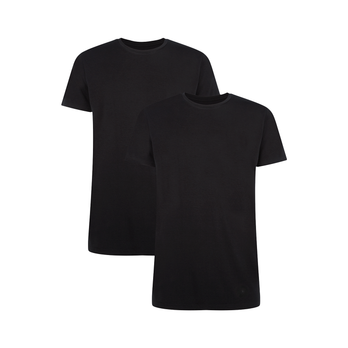 Bamboo Basics T shirt Ruben zwart 2 pack