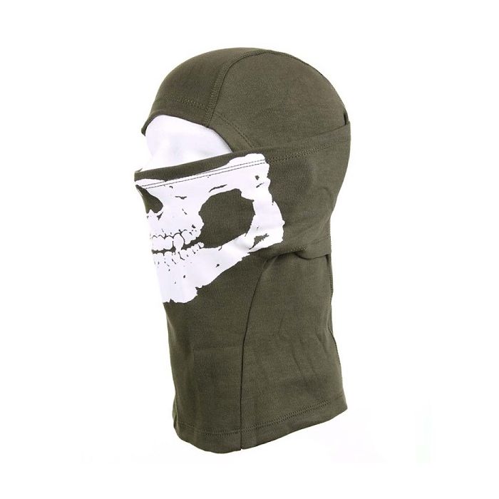101-inc bivakmuts skull groen