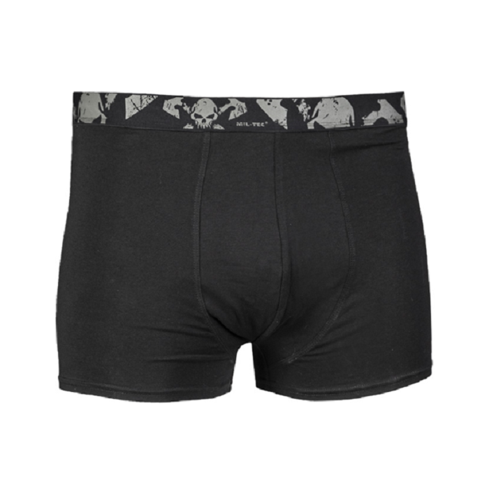 Mil-Tec boxershorts 2 pack skull zwart
