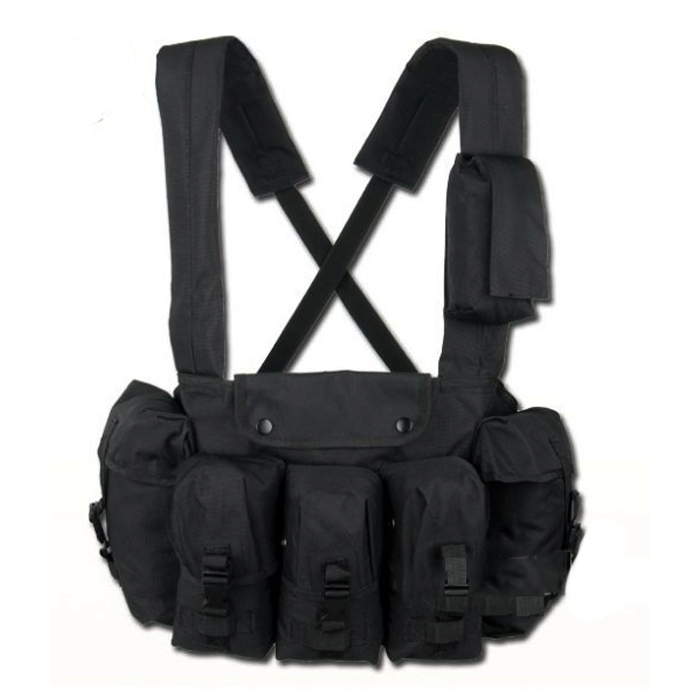 Mil-Tec chest rig 6 pockets zwart