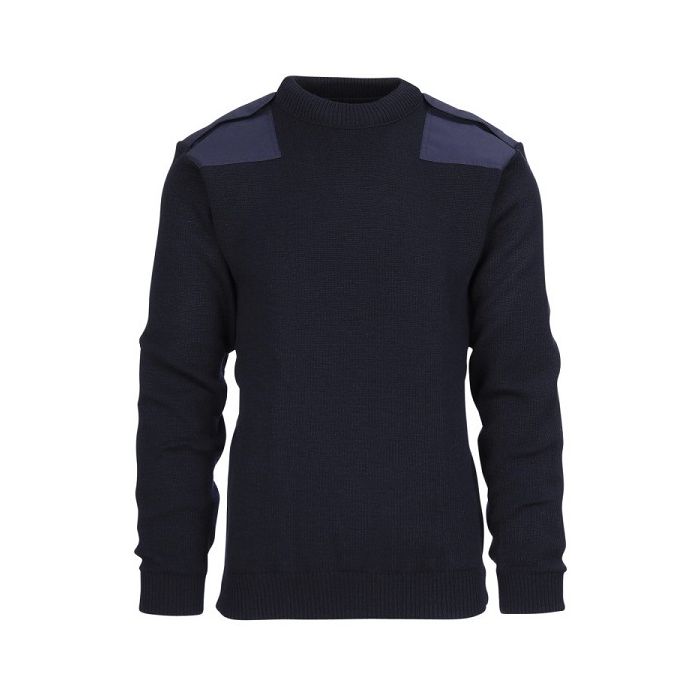 Woolmate commando trui wol blauw 