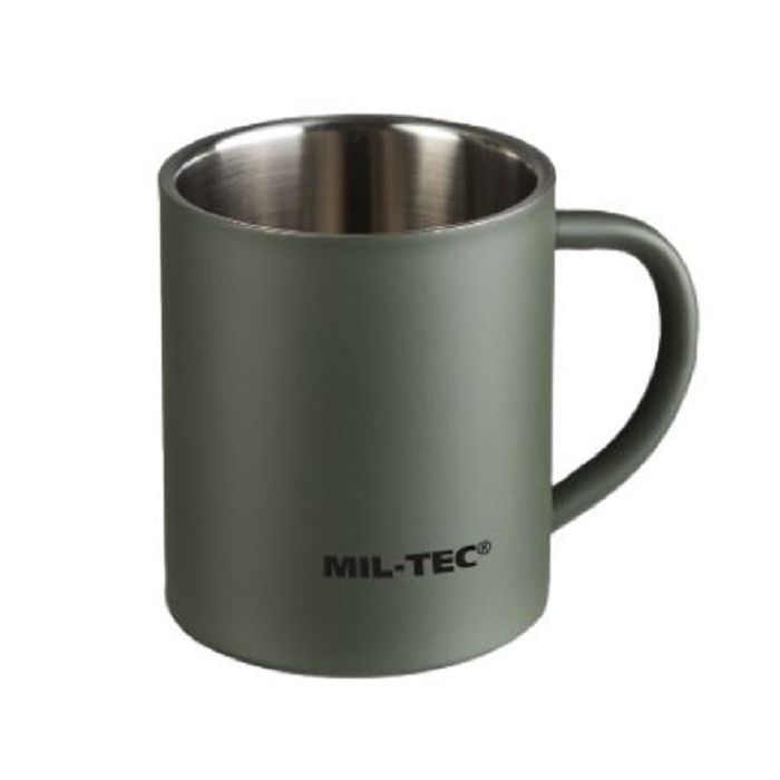 Mil-tec RVS dubbelwandige beker groen