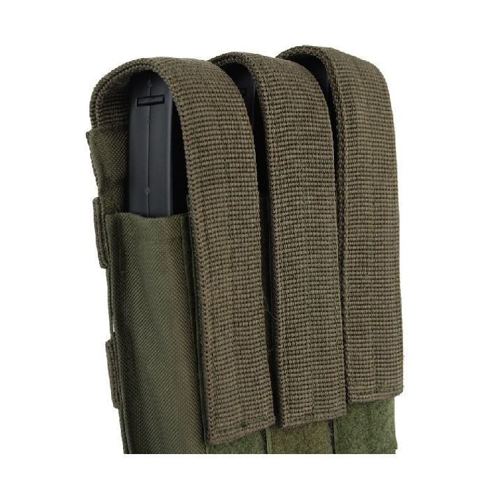 101-INC molle pouch side arm 3 magazijnen met sluiting #D groen