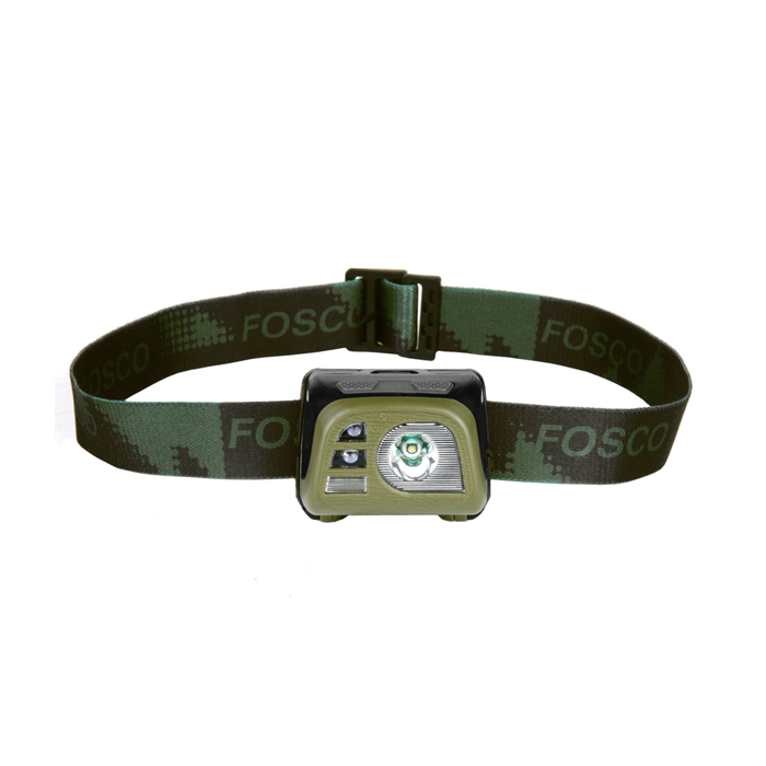 Fosco tactical hoofdlamp groen