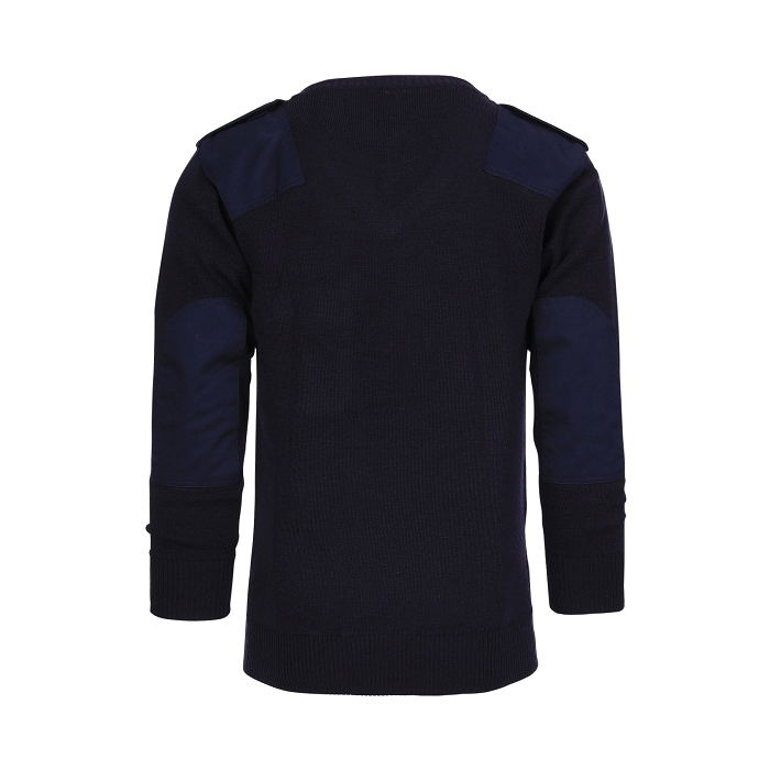 Fostex commando trui v hals 50 wol blauw