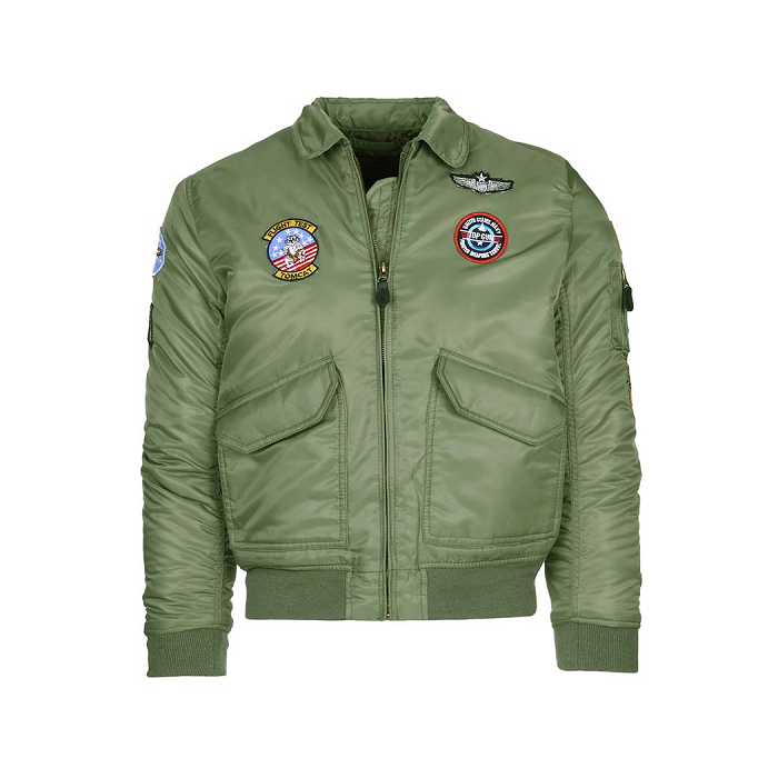 Fostex kinder CWU flight jacket groen