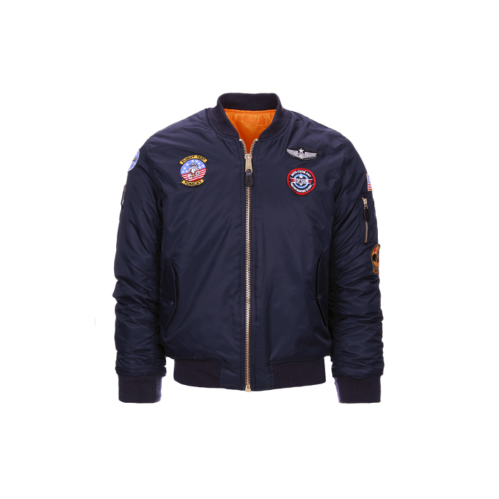 Fostex kinder MA-1 flight jacket USAF blauw