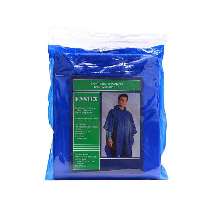 Fostex lichtgewicht poncho blauw