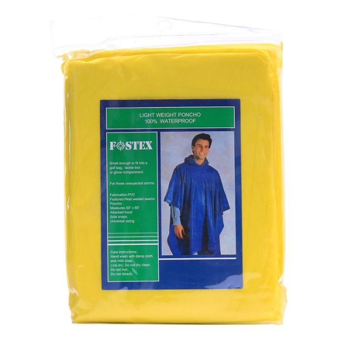 Fostex lichtgewicht poncho geel