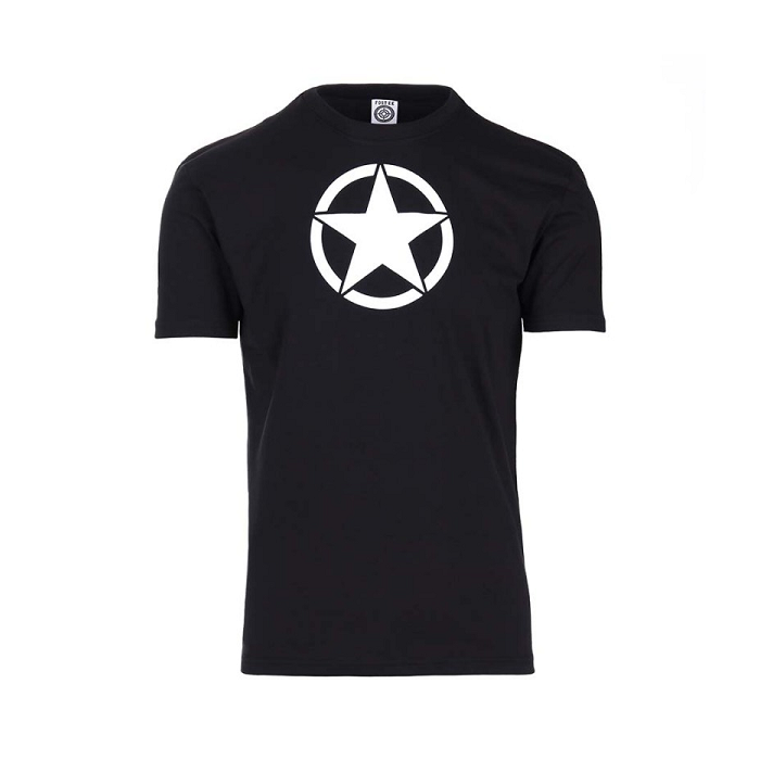 Fostex T-shirt White Star WWII zwart