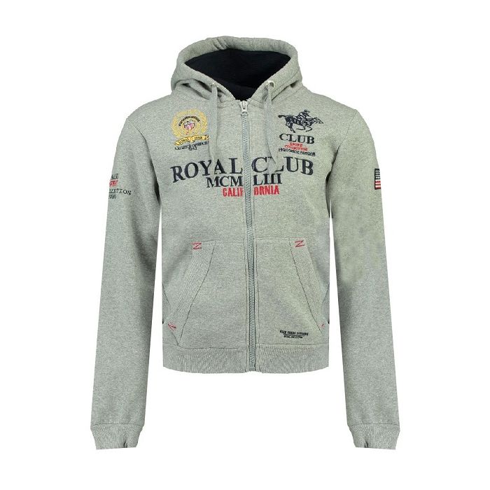 Geographical Norway hoodie Gantub licht grijs