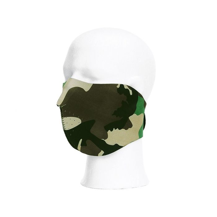 Biker mask half face woodland