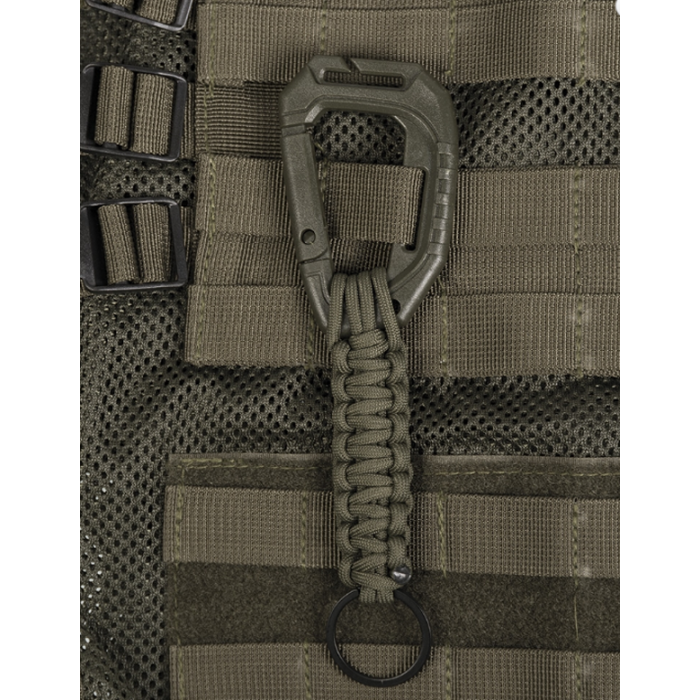 Mil-Tec karabijnhaak met paracord groen
