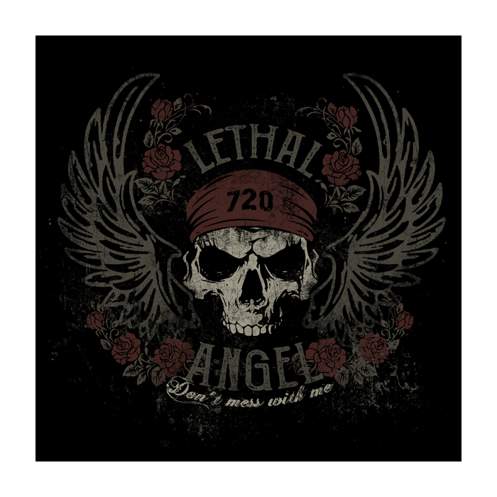 720gear dames T-shirt lethal angel zwart