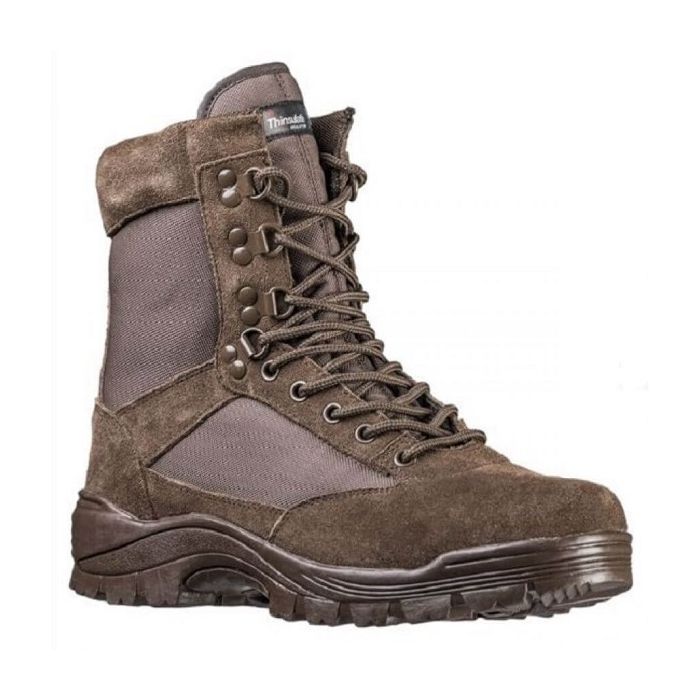 Mil-Tec tactical boots met zijrits bruin