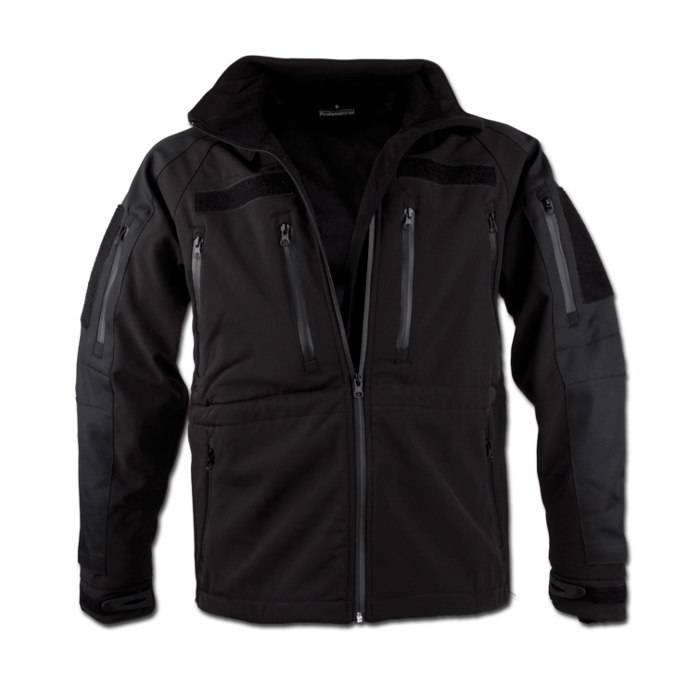 Mil-Tec commando softshell jack zwart