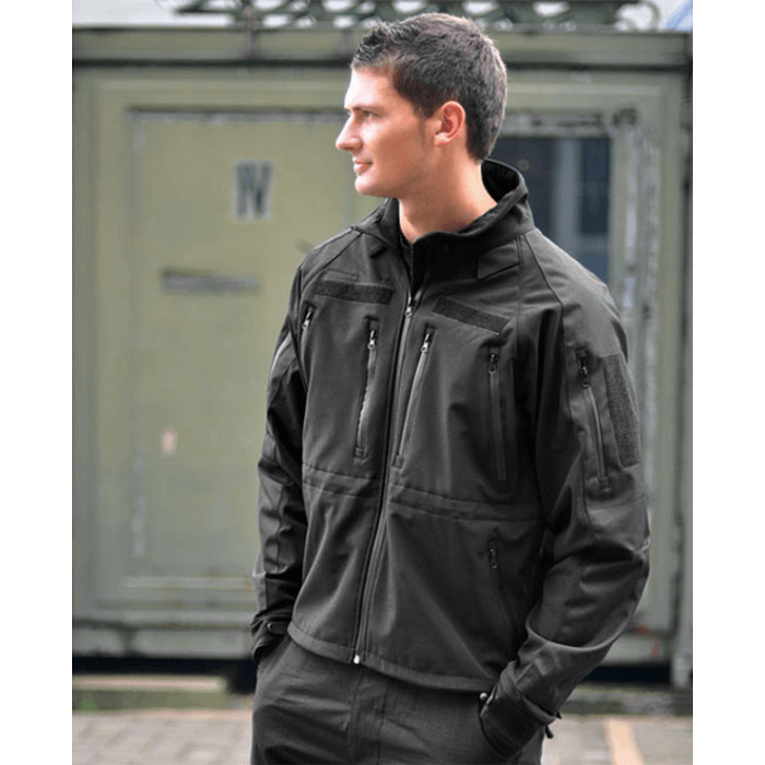 Mil-Tec commando softshell jack zwart