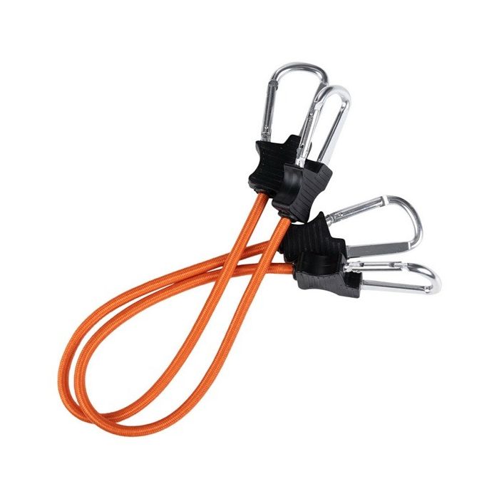 Span elastiek oranje met karabijnhaken 60 cm