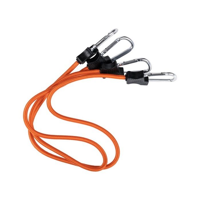Span elastiek oranje met karabijnhaken 90 cm