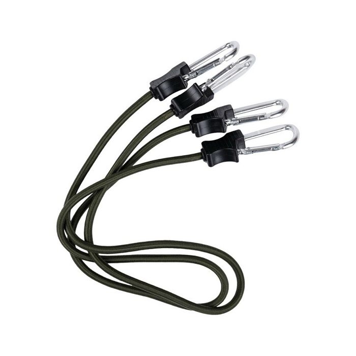 Span elastiek groen met karabijnhaken 90 cm
