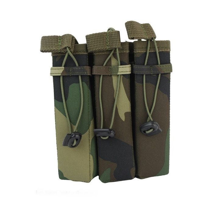 101-INC molle pouch side arm 3 magazijnen #B woodland