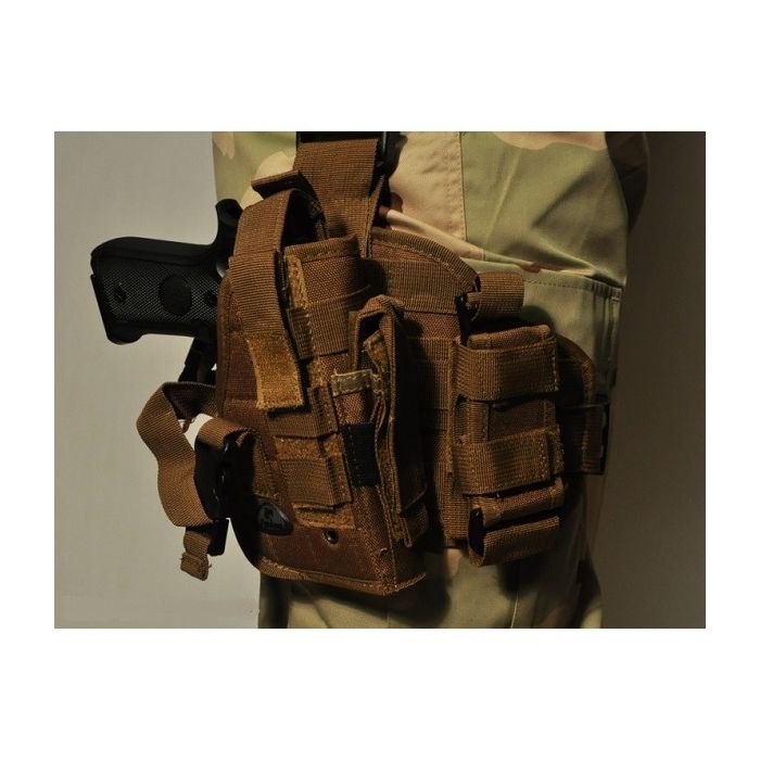 101-INC heupholster met molle systeem rechterbeen khaki