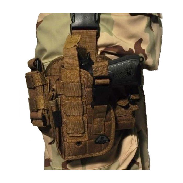 101-INC heupholster met molle systeem linkerbeen khaki
