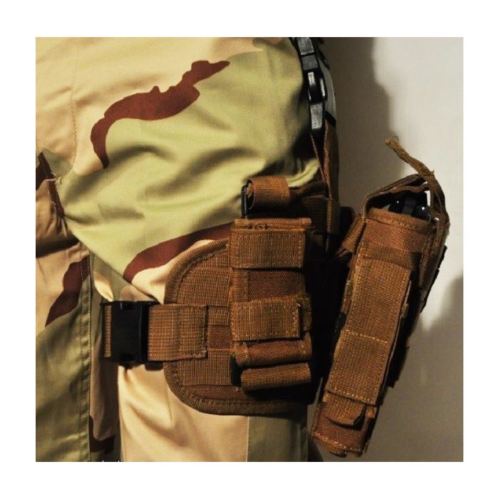 101-INC heupholster met molle systeem linkerbeen khaki