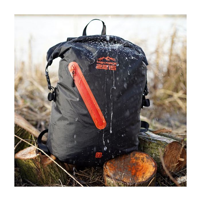 TF-2215 Drybag Beavertrail 22L zwart oranje