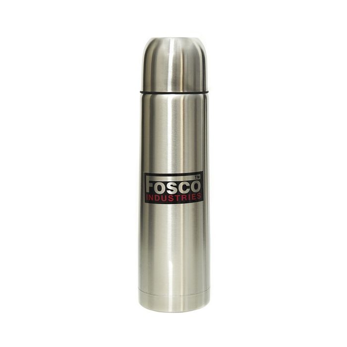 Fosco RVS thermosfles 1 liter chroom