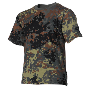 Kinder camo T shirt flectarn