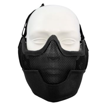 101-INC airsoft beschermingsmasker met oorbescherming zwart